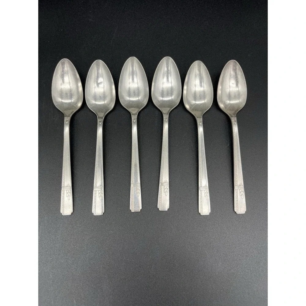 Grenoble Silverplate Teaspoon Set 6 Pieces Circa 1938 Oneida Silver